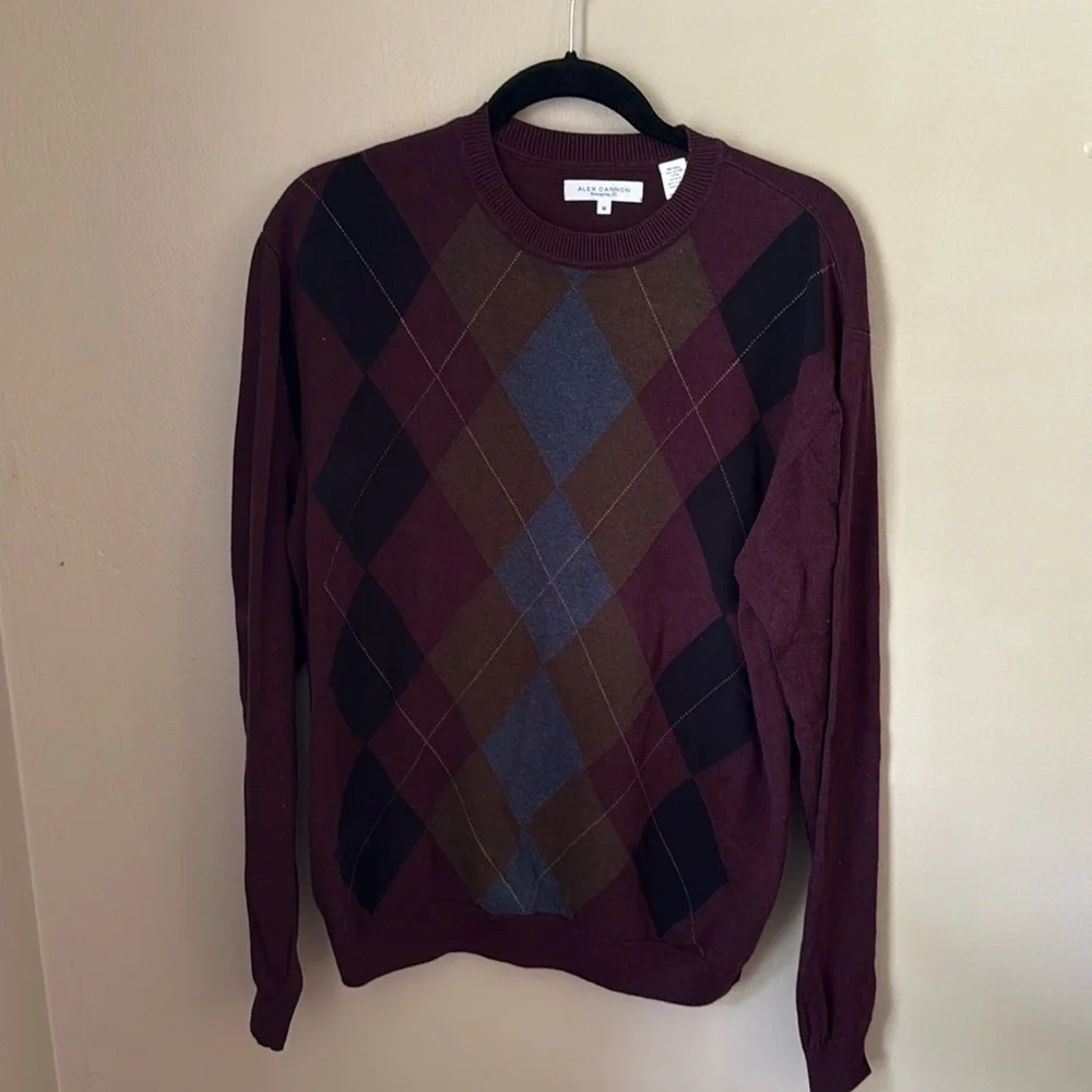 ALEX CANNON - Men’s Cotton Sweater - Size M - Picture 1 of 3